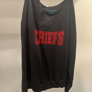 Women’s Black Sweater with Red 'CHIEFS' Logo